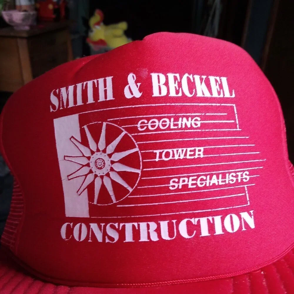 Deadstock Vintage Smith & Beckel Construction Snap Trucker Hat Cap